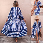 Damen Wickel-Kimono-Überwurf mit praktischem Bindegürtel EB