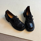 Damen Bequeme Schnürschuhe mit modischem Design und robustem Absatz EB
