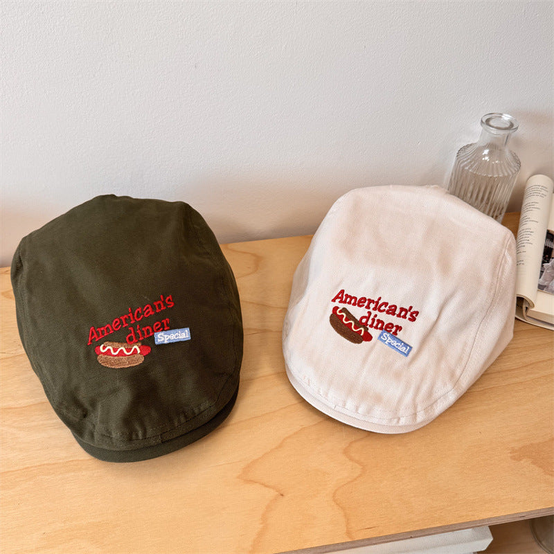 Bestickte lässige Newsboy-Kappe für Herren