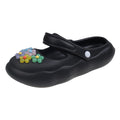 Damen Bunte und komfortable Riemensandalen mit blütenförmigem Dekor EB