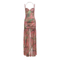 Damen Elegant und fließendes Maxikleid mit floralem Motiv EB