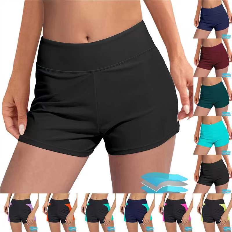 Damen-Sport-Badeshorts mit elastischem Bund