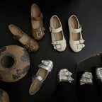 Damen Ballerinas mit modischen Schnallen und bequemer Innensohle EB