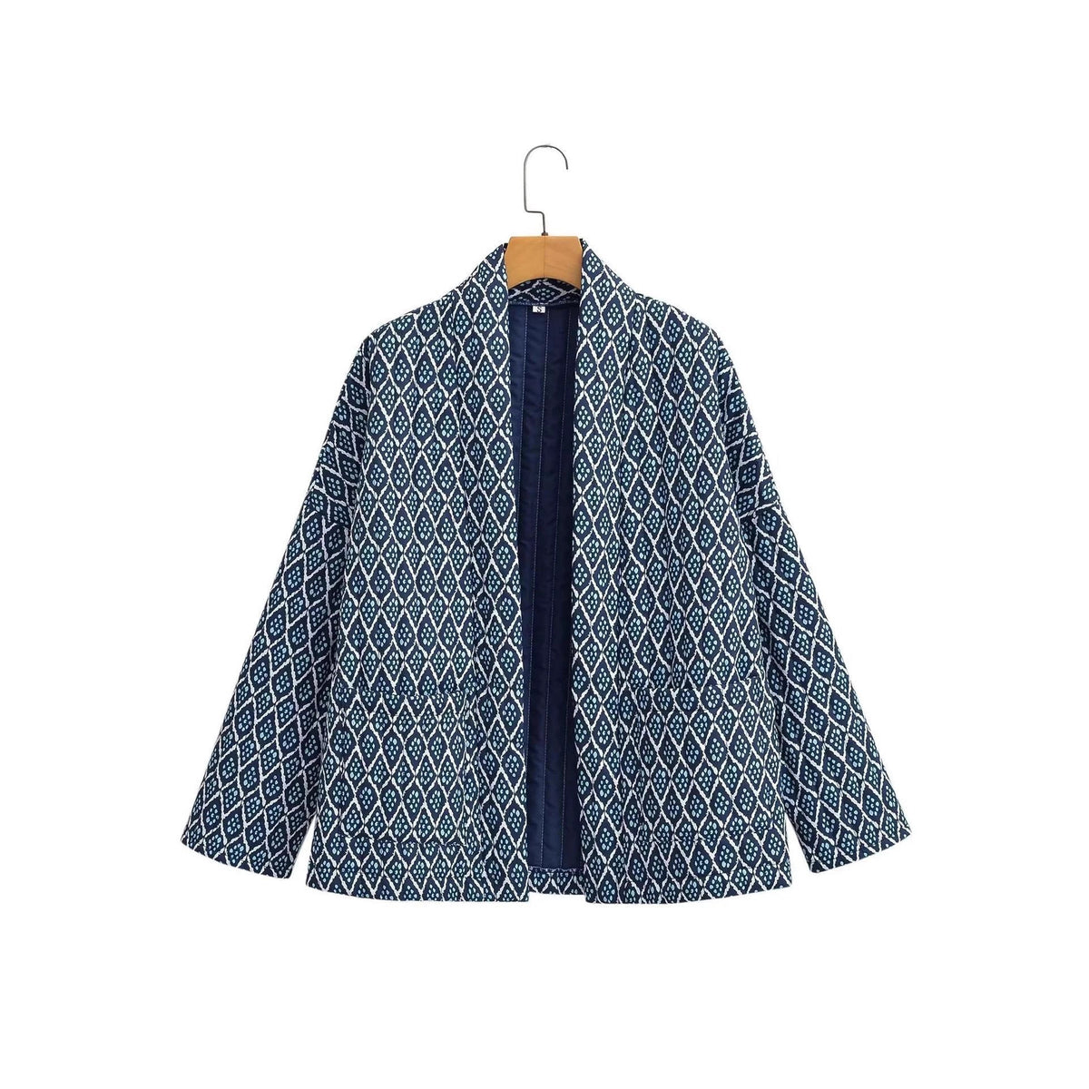 Damen Kimono-Jacke mit elegantem Muster und lockerer Passform EB