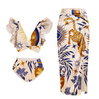 Damen Crop-Top und Maxi-Rock Set EB