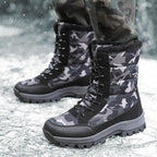 Damen Camouflage Winterstiefel mit isoliertem Futter und rutschfester Sohle EB