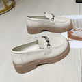 Damen Bequeme Mokassins mit modischen Schnallen-Details EB
