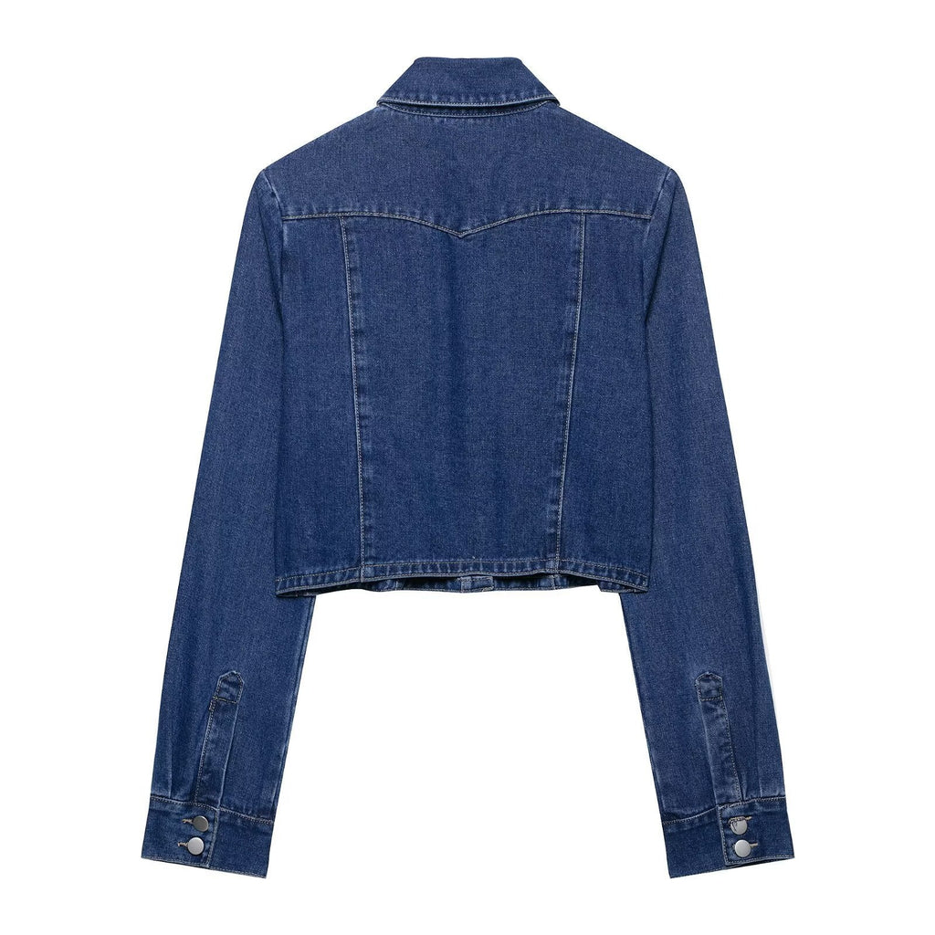 Damen Jeansjacke im lässigen Cropped-Stil EB