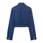 Damen Jeansjacke im lässigen Cropped-Stil EB