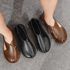 Damen Bequeme Leder-Slipper mit flexiblem Design EB