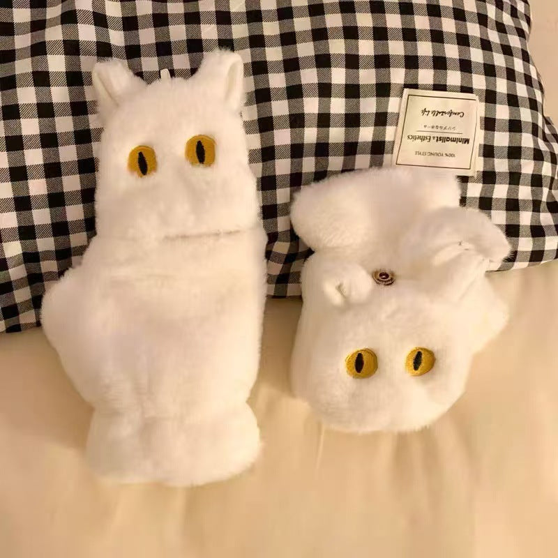 Gemütliche Plüsch-Hausschuhe mit Tiermotiv