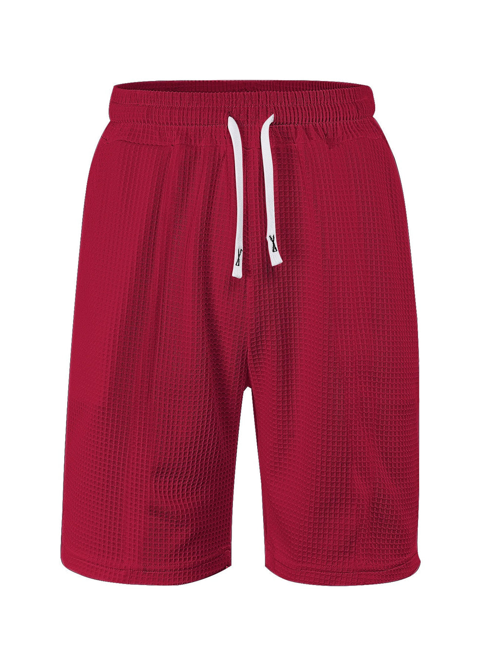 Atmungsaktive Herren-Waffel-Pyjamashorts mit Komfortbund und Kordelzug