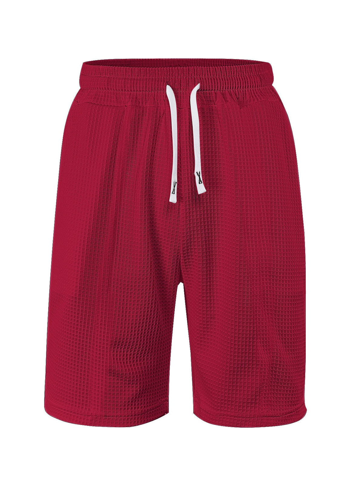 Atmungsaktive Herren-Waffel-Pyjamashorts mit Komfortbund und Kordelzug