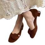 Damen Ballerina-Schuhe mit eleganter Blumendekoration und geschmackvollem Design EB