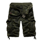 Herren Camo Cargo-Shorts mit mehreren Taschen und verstellbarem Bund EB