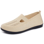 Damen bequeme Slip-On Schuhe mit luftiger Strickoberfläche EB