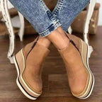 Damen Bequeme Wedge-Pantolette aus hochwertigem Leder EB