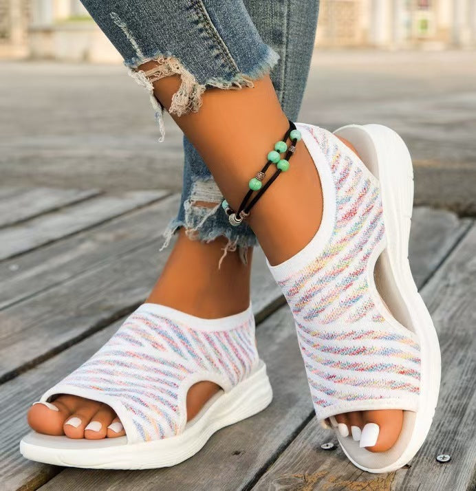 Damen Atmungsaktive Sandalen mit elastischem Obermaterial EB