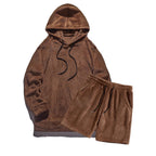 Herren Kuscheliges Hoodie-Shorts-Set EB