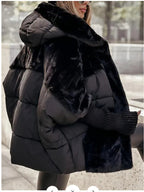 Damen Fleece-Wendejacke mit voluminösem Schnitt und hohem Kragen EB