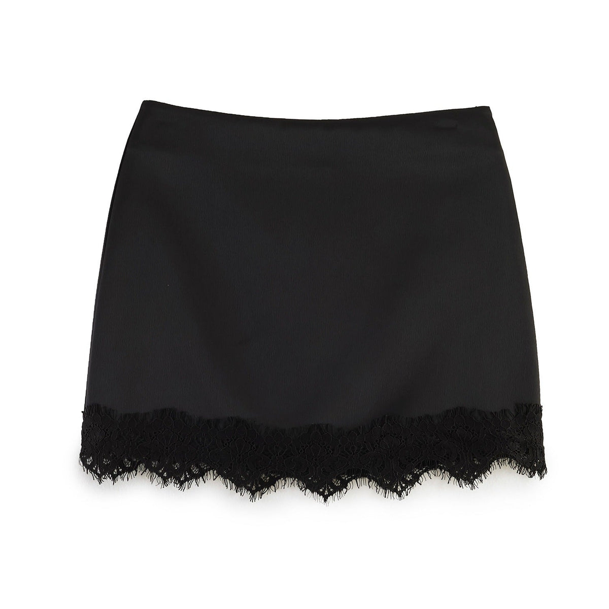 Damen Feiner Rock mit eleganter Spitzenverzierung EB