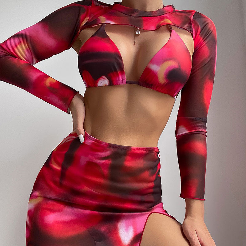 Damen Crop-Top und Rock Set EB