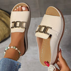 Damen Bequeme Clogs mit modischem Schnallen-Design EB