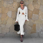 Damen festliches Ensemble mit enganliegendem Rock und elegantem Cardigan EB