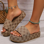 Damen bequeme Haus-Sandalen mit modischem Plateau EB