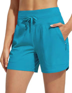 Damen Performance aktive Shorts mit integriertem Boxershorts-Futter EB