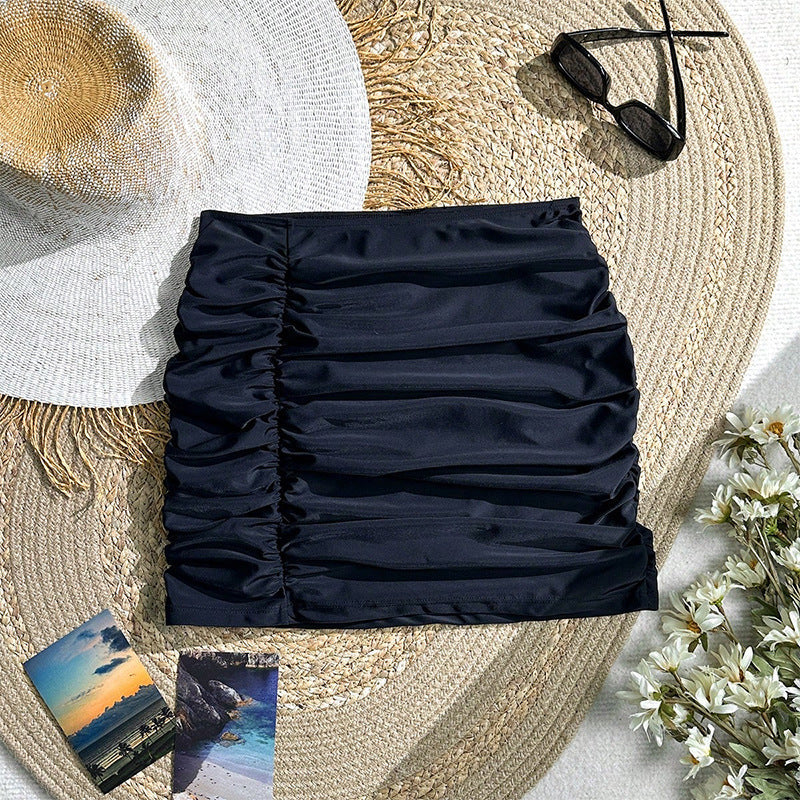 Hochwertige Damen-Shorts mit Rüschen und elastischem Bund