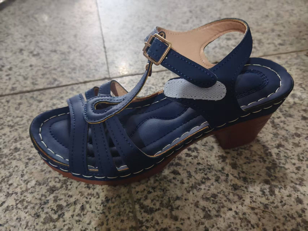 Damen Komfortable Sandalen mit verstellbarem Riemen und anatomischem Fußbett EB