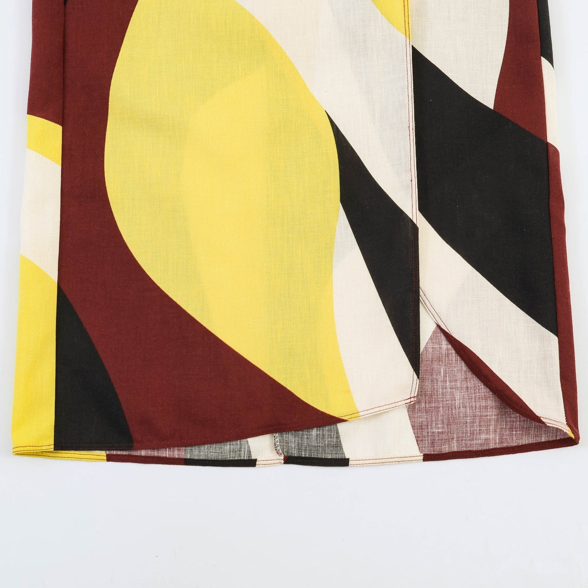 Damen Maxirock mit buntem Grafikdesign und eleganter Drapierung EB