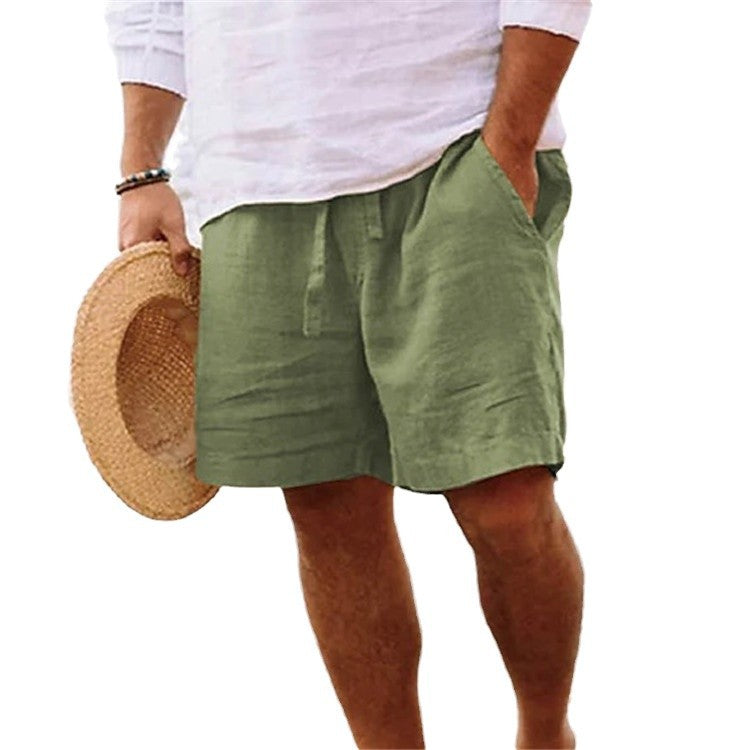 Luftige Leinen-Shorts für Herren mit elastischem Bund