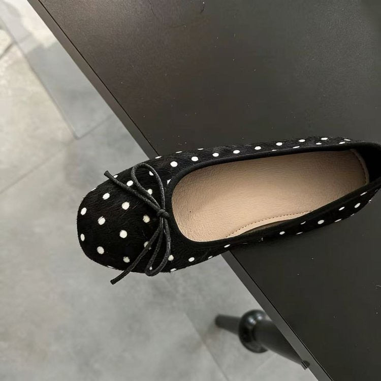 Damen Ballerinas mit schickem Punkte-Design und bequemer Sohle EB