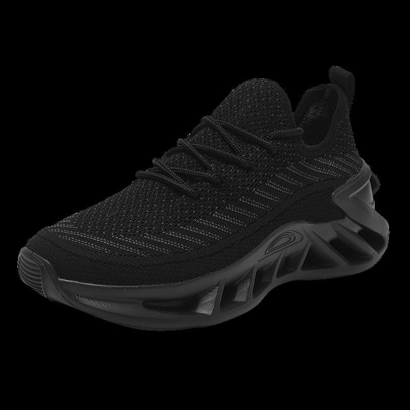 Unisex nan gestrickter Freizeitschuh mit elastischem Einstieg und skulpturaler Aussparungssohle EB