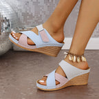 Damen Bequeme Keil-Sandalen EB