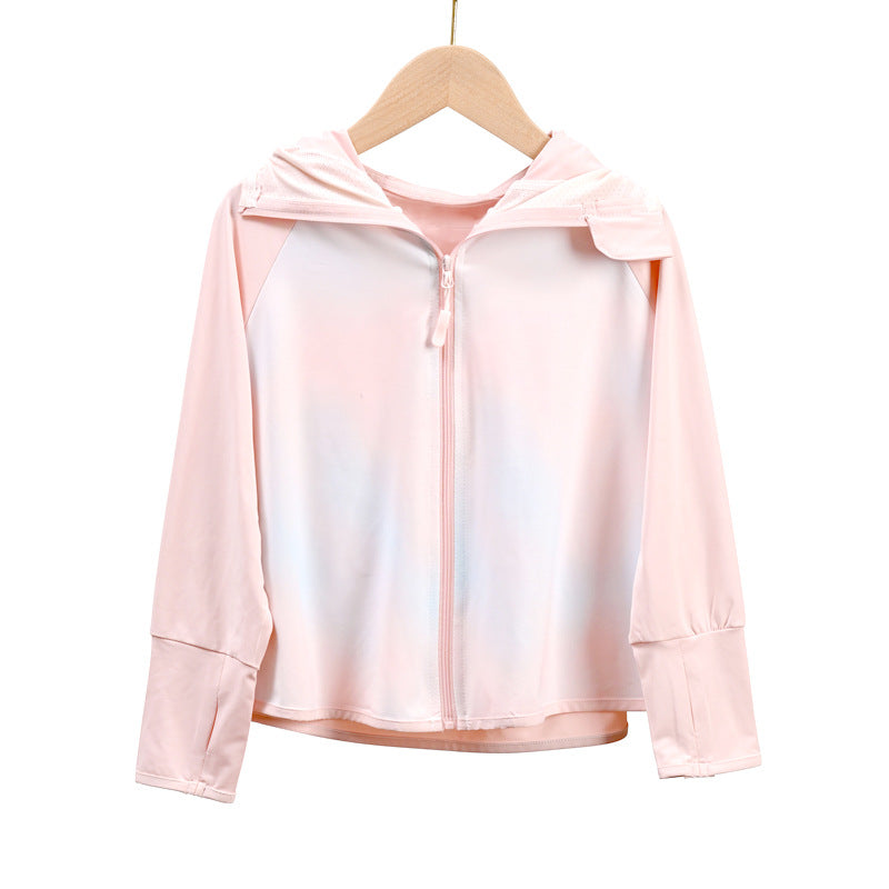 Damen Atmungsaktive Sportjacke mit UV-Schutz und Kapuze EB