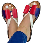 Damen Bequeme Sandalen mit auffälligem Schleifendetail EB