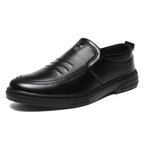 Herren Bequeme Slip-On Lederschuhe mit rutschfester Sohle EB