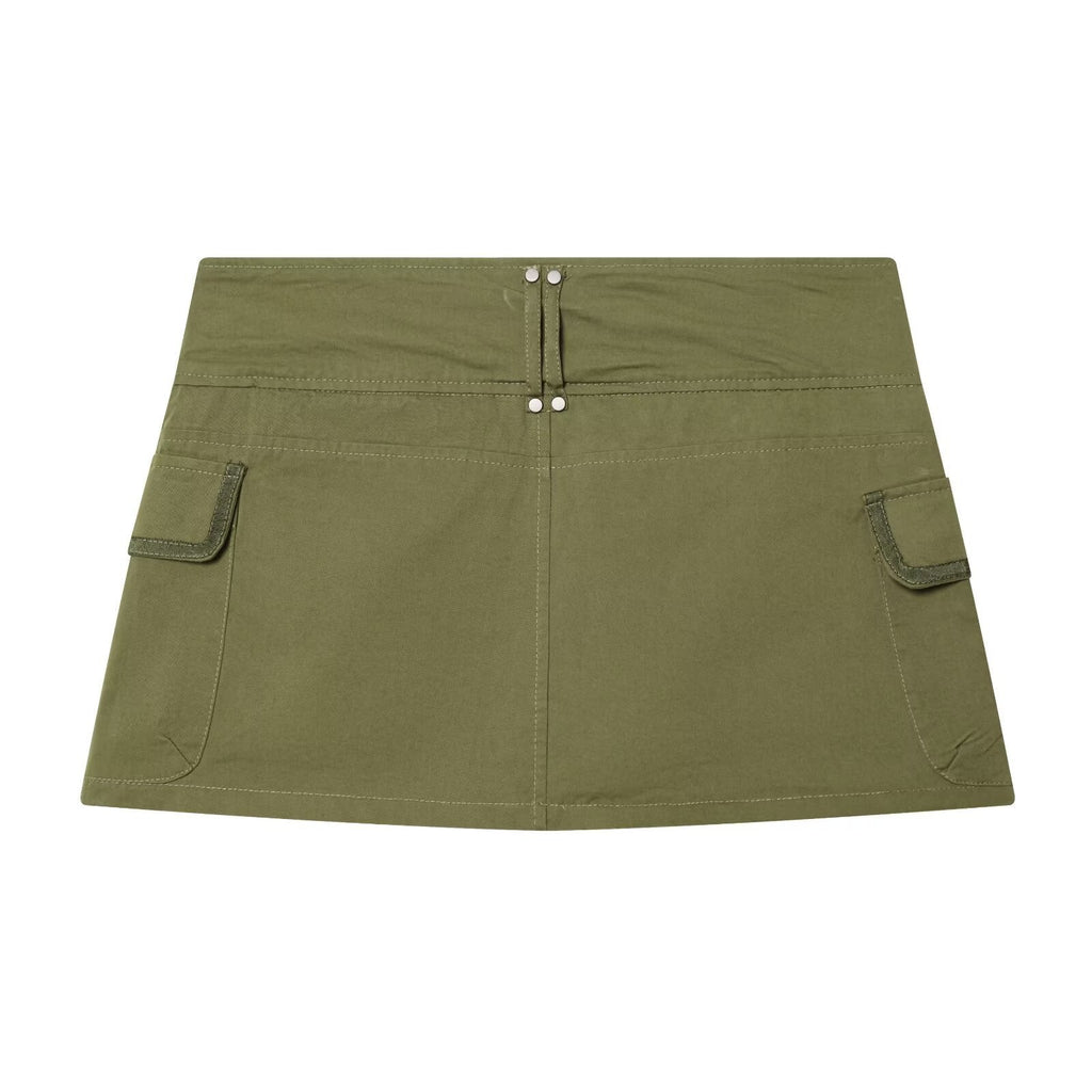 Damen Cargo-Rock mit praktischen Taschen und elastischem Bund EB