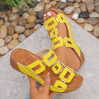 Damen Bequeme Riemchensandalen mit modischem Design und anatomisch gestaltetem Fußbett EB