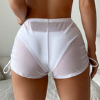 Bequeme Damen-Badeshorts mit Rüschendetails
