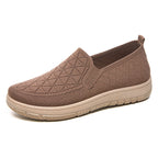 Damen Bequeme Freizeit Slip-On Schuhe mit atmungsaktivem Obermaterial EB