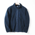 Damen Fleecejacke mit hohen Kragen und praktischen Reißverschlusstaschen Hedi-Mode