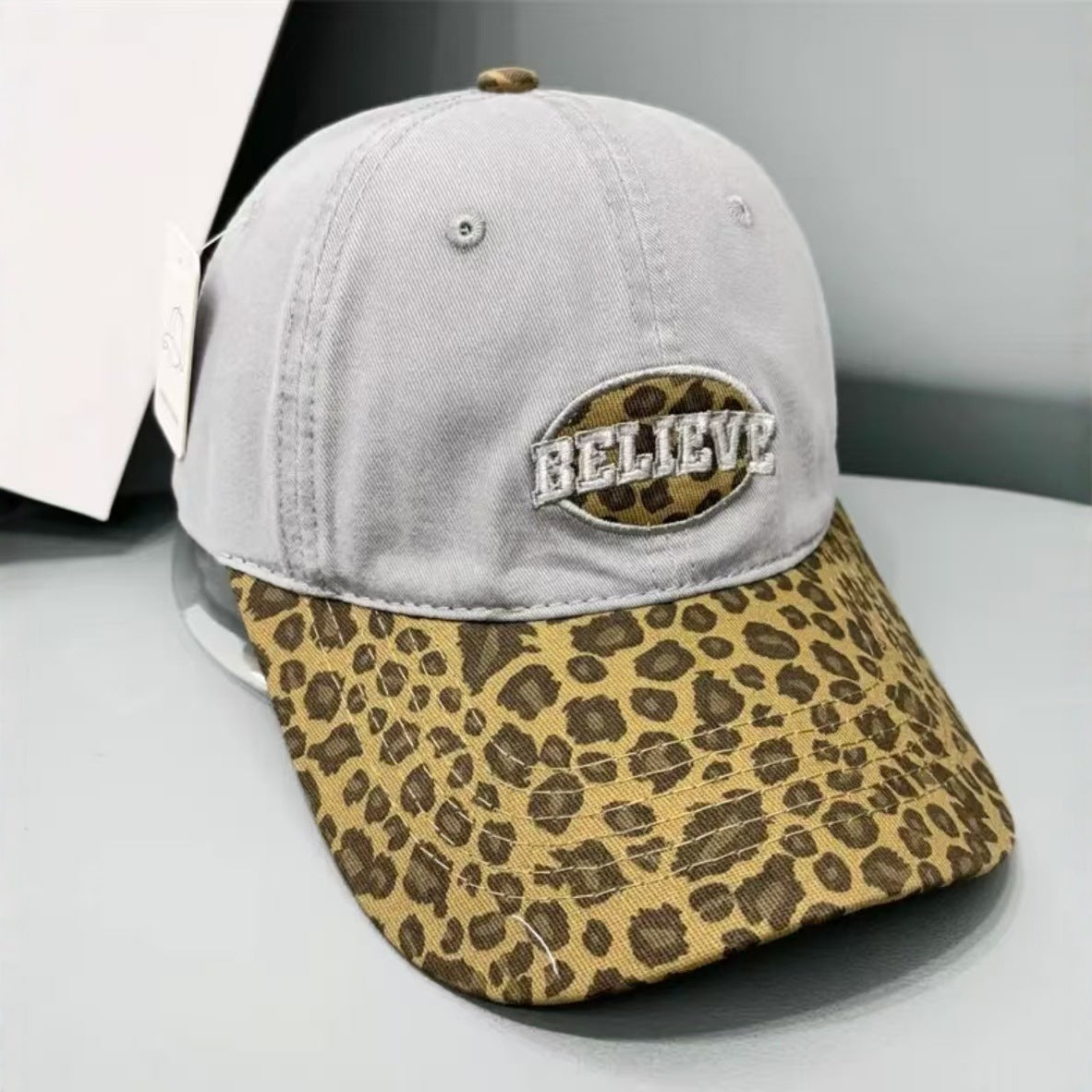 Lässige Damen-Baseballkappe mit Leopardenmuster