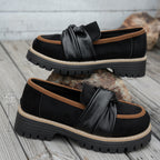 Damen Mokassins mit modischer Knotendetail und bequemer Profilsohle EB