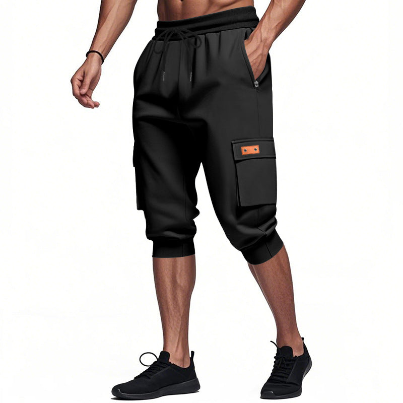 Herren modische Cargo-Shorts mit praktischen Seitentaschen und elastischem Bund EB