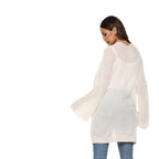 Damen Longstrickjacke mit lässigem Schnitt und weiten Ärmeln EB