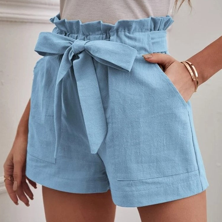 Damen Tailored Shorts mit Krawatte und praktischen Taschen EB